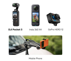 Movmax Blade Arm for DJI Pocket 3/Insta360 X4/Insta360 X5 - Thumbnail