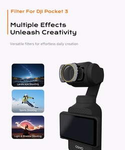 Movmax DJI Pocket 3 İçin ND 16/64/256/CPL Filtre Seti - Thumbnail