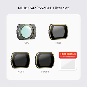 Movmax - Movmax DJI Pocket 3 İçin ND 16/64/256/CPL Filtre Seti