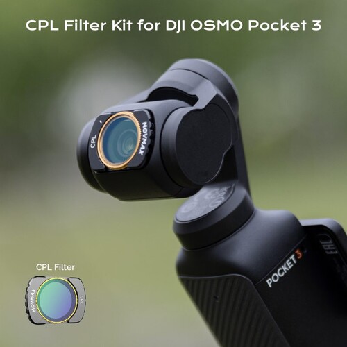 Movmax DJI Pocket 3 İçin VND2-32 + Black Mist 1/4 + CPL Filtre Seti