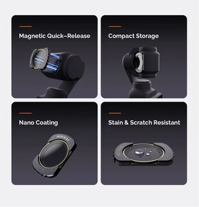 Movmax DJI Pocket 3 İçin VND2-32 + Black Mist 1/4 + CPL Filtre Seti - Thumbnail