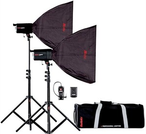 Multiblitz - Multiblitz Comkit TR 200W 2’li Paraflaş Seti