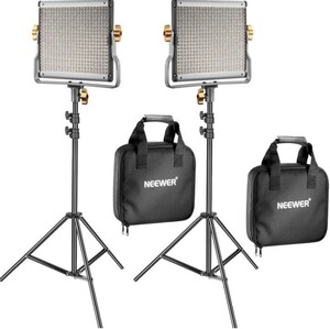 Neewer - Neewer 480 LED Bi-Color 2&prime;li Video Işık Seti (JYLED-500S 2'li set) (1)