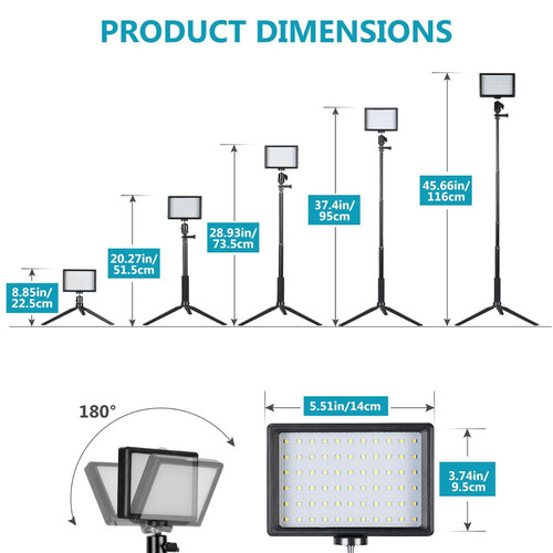 Neewer 5600K USB LED İkili Video Işık Kiti (10100791)
