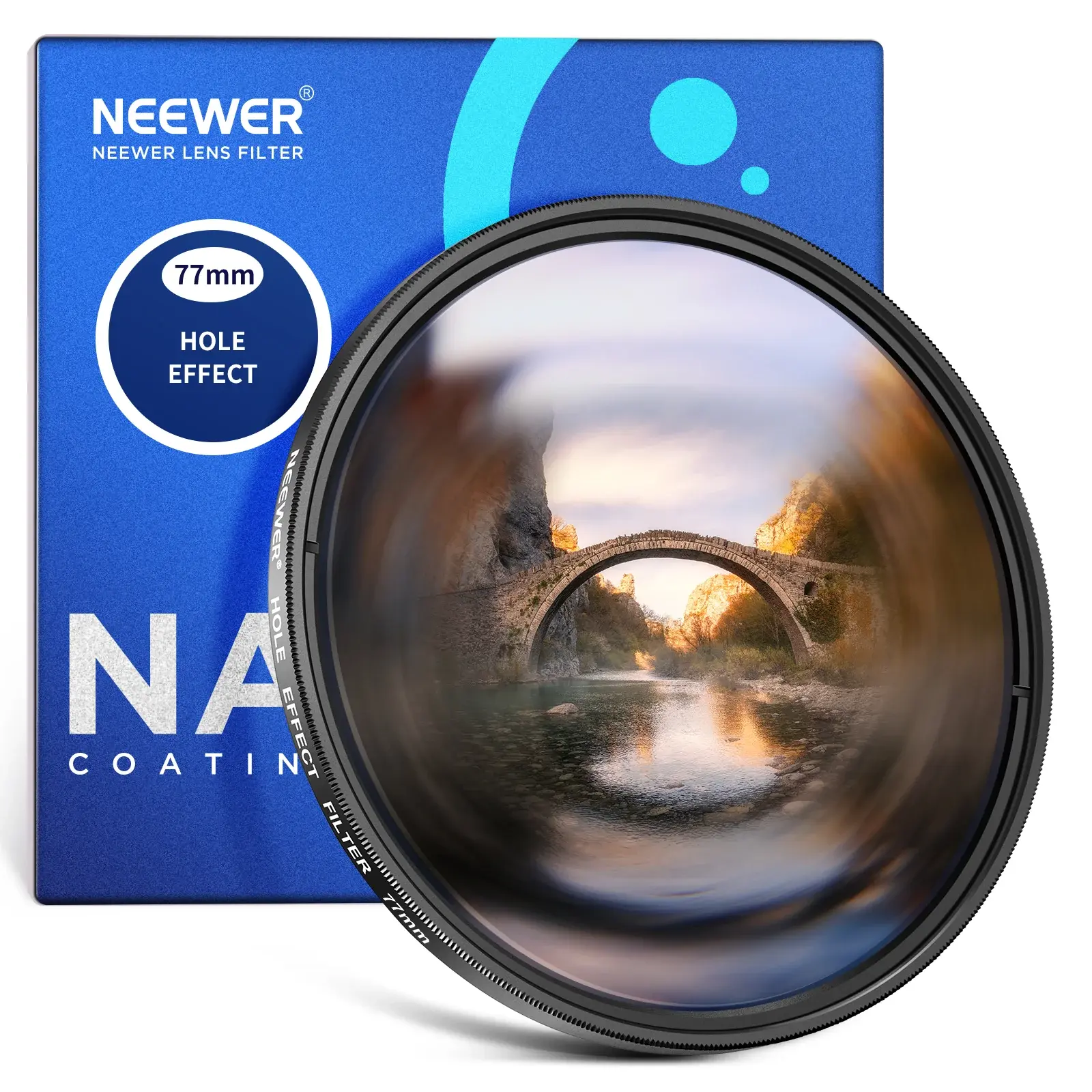 Neewer - Neewer 82mm Spiral Halo Camera Lens Filter Sinematik Özel Efekt Filtresi