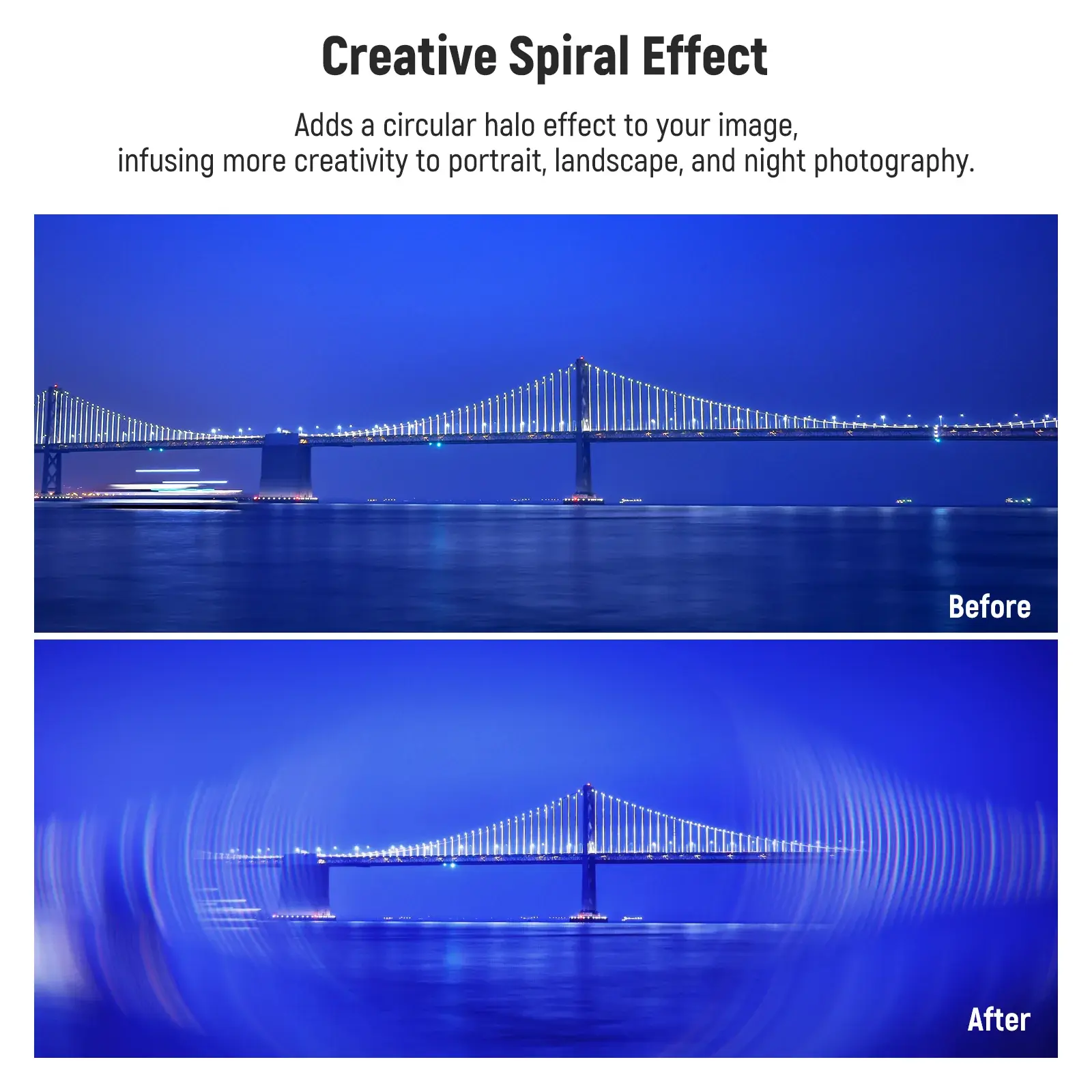 Neewer 82mm Spiral Halo Camera Lens Filter Sinematik Özel Efekt Filtresi - Thumbnail