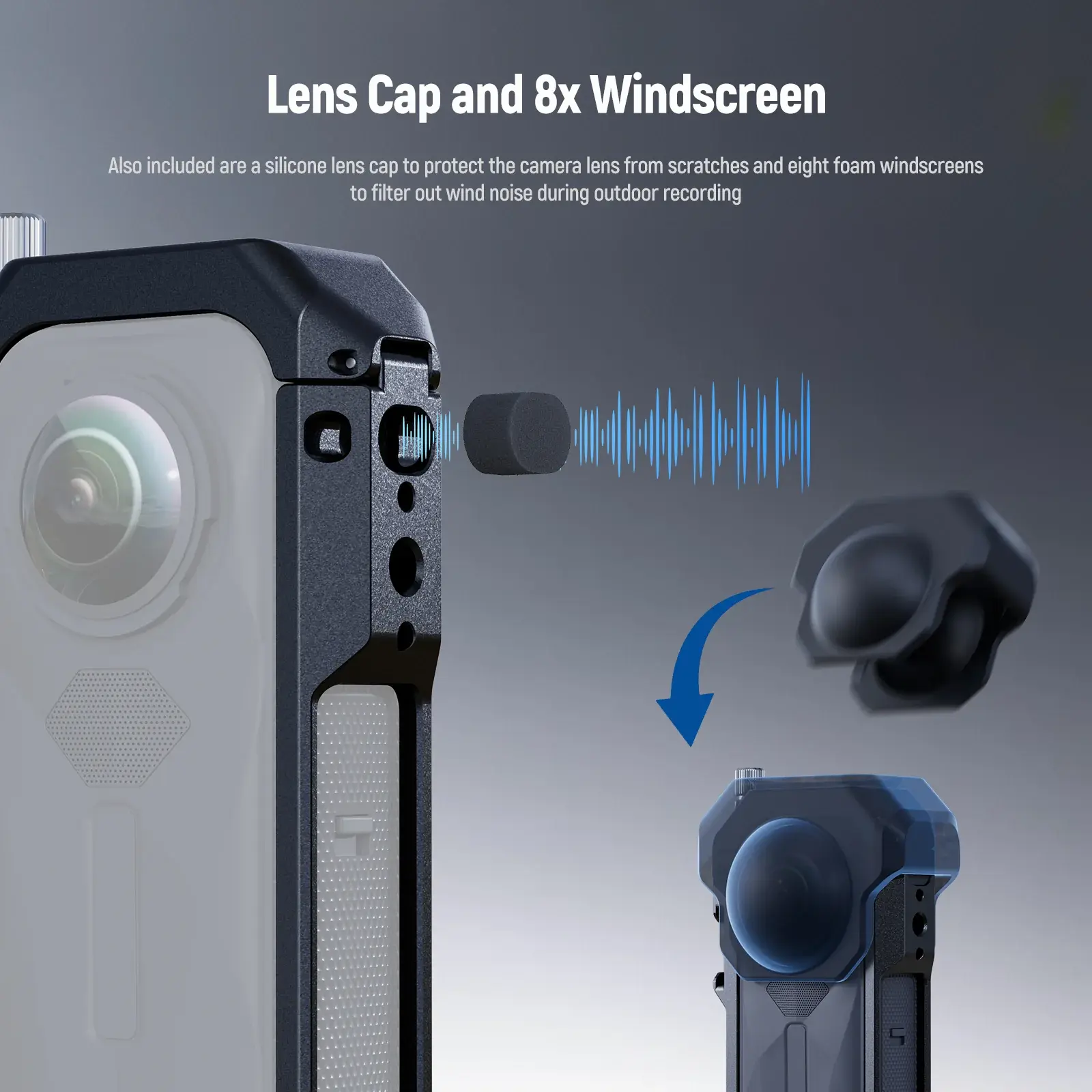 Neewer AC033 Insta360 X5 İçin Kamera Kafesi - Thumbnail