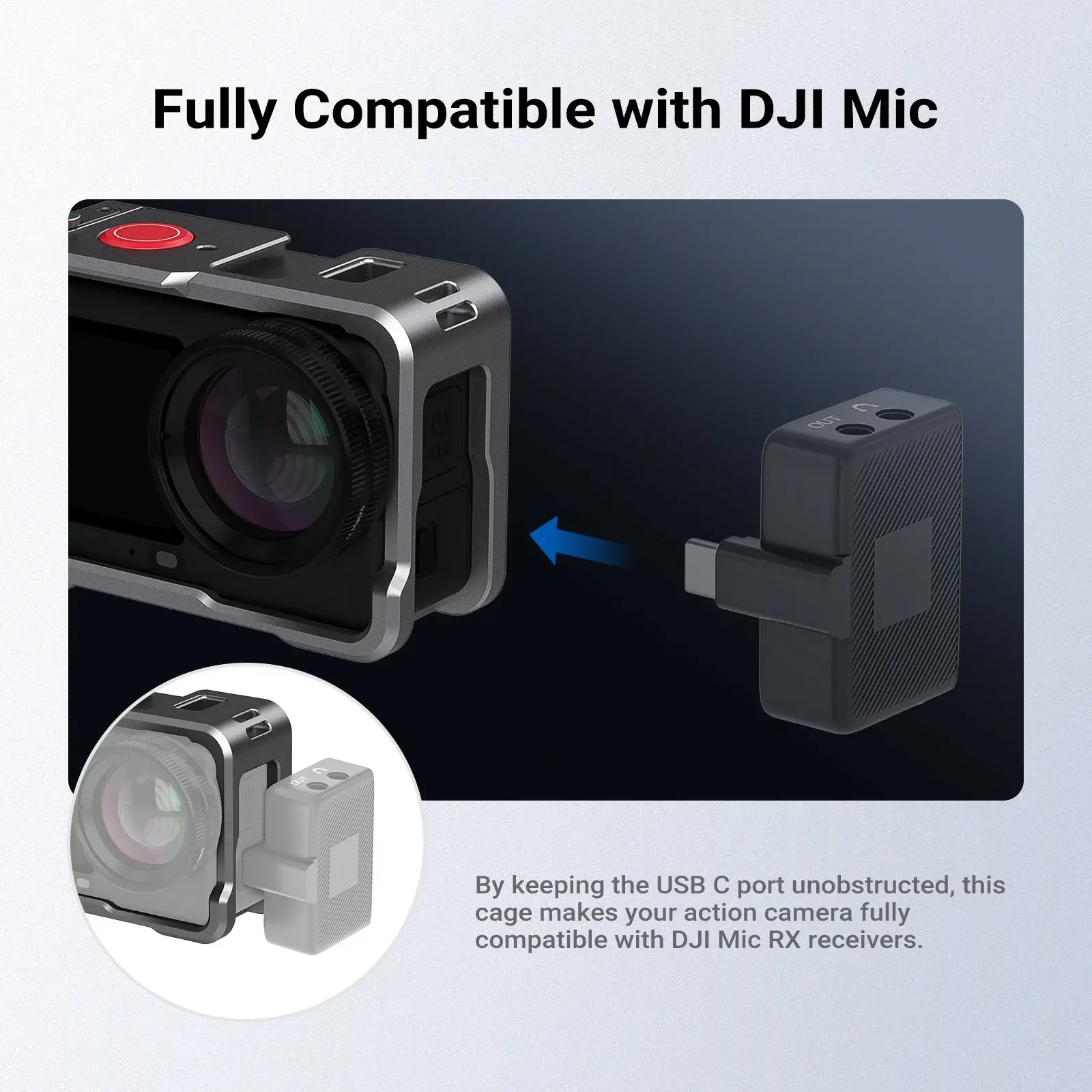 Neewer AC061 Kamera Kafesi - DJI Osmo Action 6 ile Uyumlu - Thumbnail
