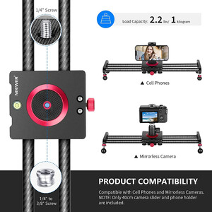 NEEWER CS40 Manuel Karbon Slider (40cm) - Thumbnail