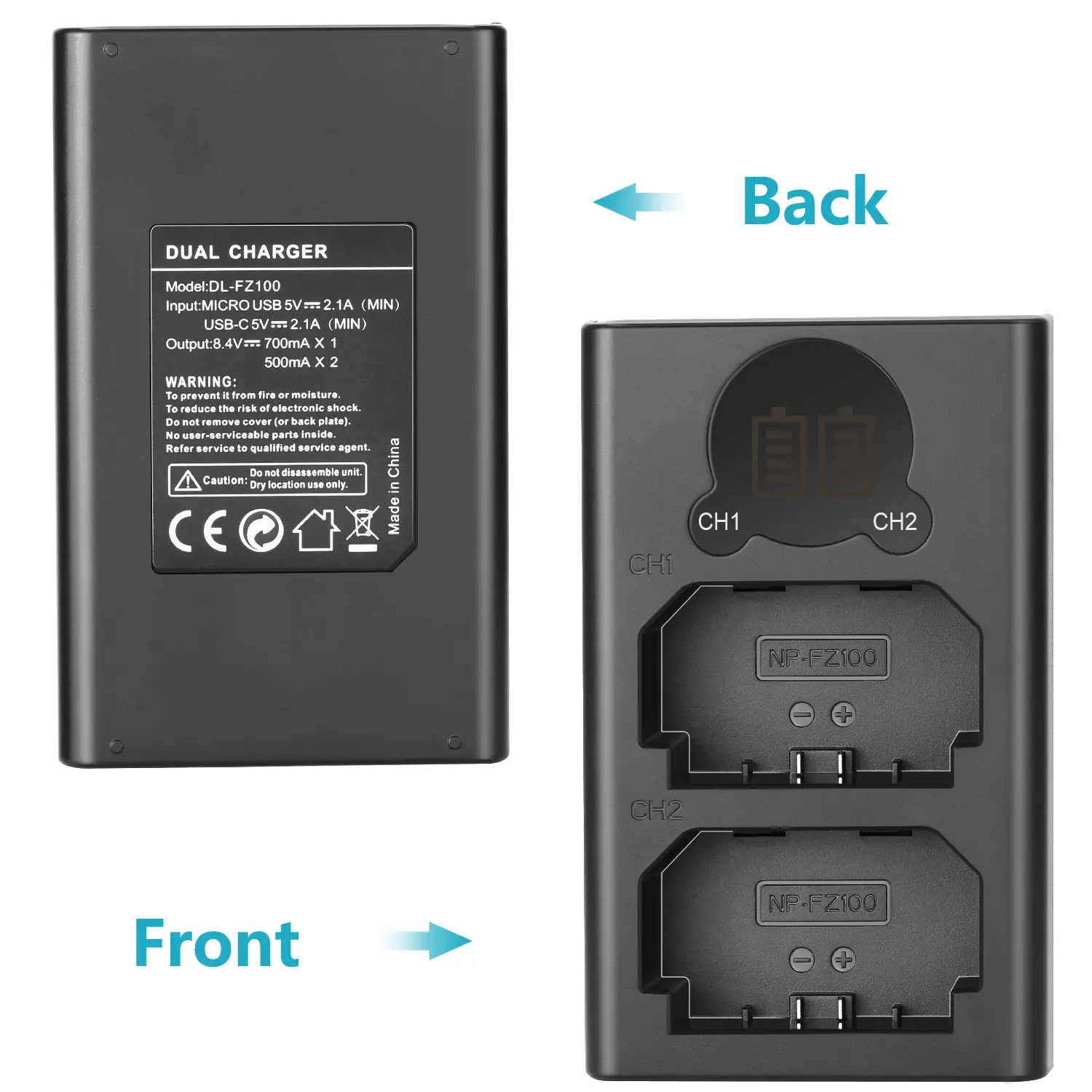Neewer - Neewer Dual USB Charger (Sony NP-FZ100 Uyumlu İkili Şarj Cihazı) (1)
