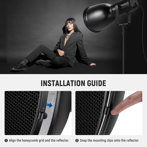 NEEWER FR30 11.6''/29.5cm Deep Focus Reflektör ve Petek Seti