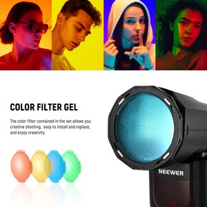 Neewer GM-M1 Yuvarlak Başlıklı Manyetik Işık Şekillendirici Aksesuar Kiti (Z1 / Z2 Uyumlu) - Thumbnail