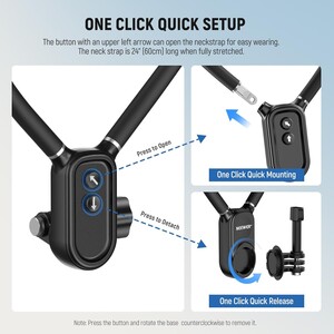 NEEWER GP-16 Manyetik Telefon ve Aksiyon Kamerası Boyun Askısı (Neck Mount Holder) - Thumbnail