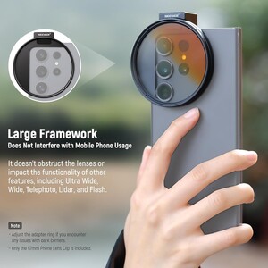 Neewer - NEEWER LA006 67mm Telefon Filtre Yuvası Klipsi (1)