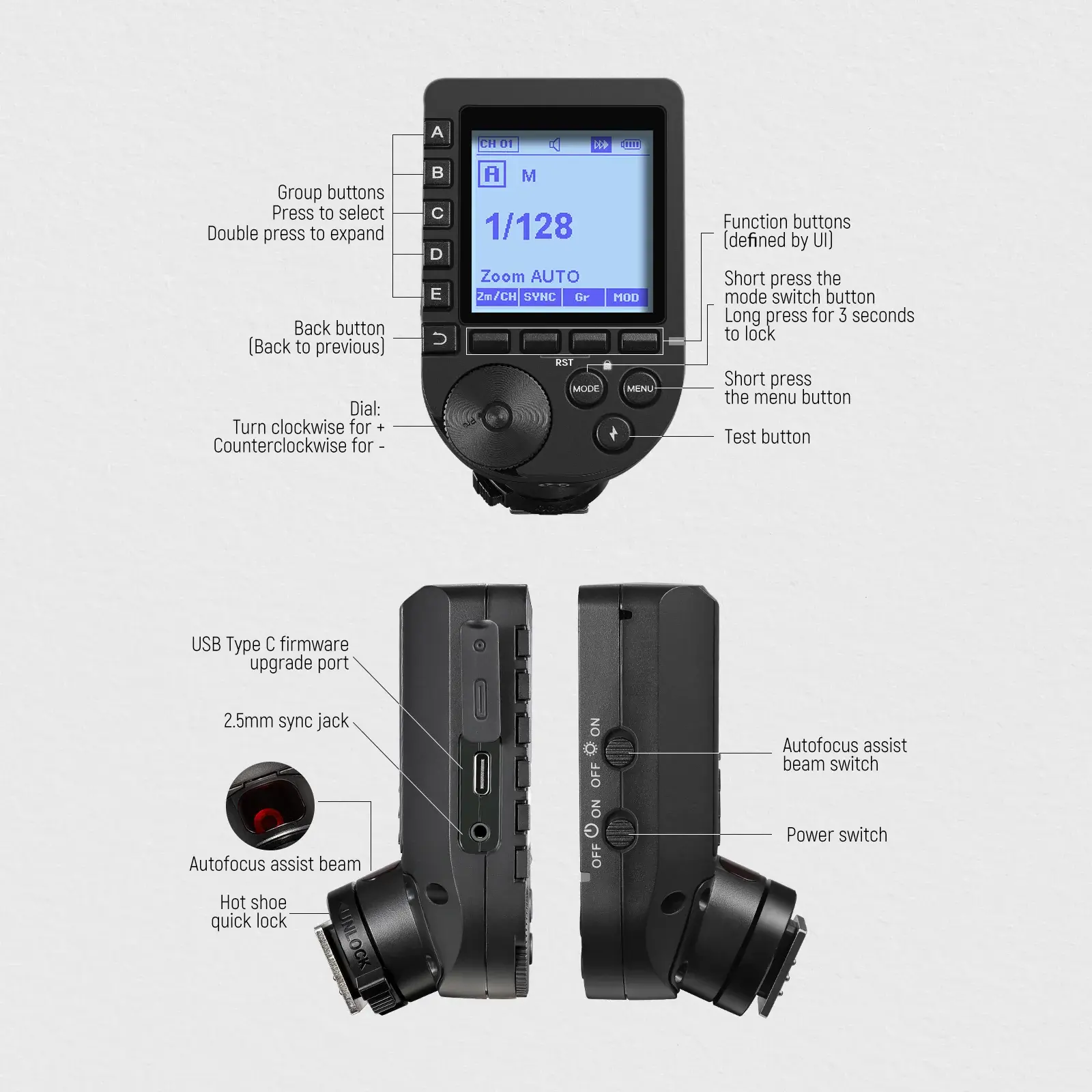 NEEWER QPRO-C Canon Uyumlu TTL Kablosuz Flaş Tetikleyici - Thumbnail