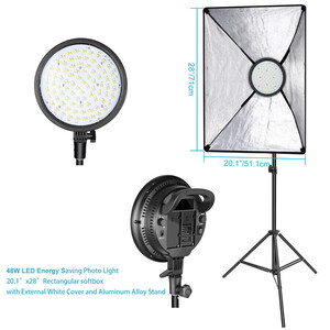 Neewer Softbox 3200K-5500K Bi Color LED Işık Kiti (10094277) - Thumbnail