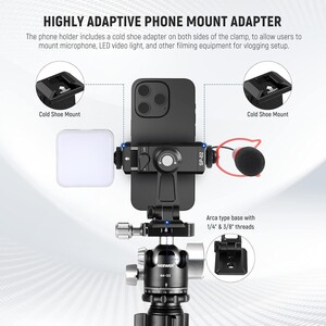 NEEWER SP-02 Akıllı Telefon Tutucu Tripod Montaj Adaptörü - Thumbnail