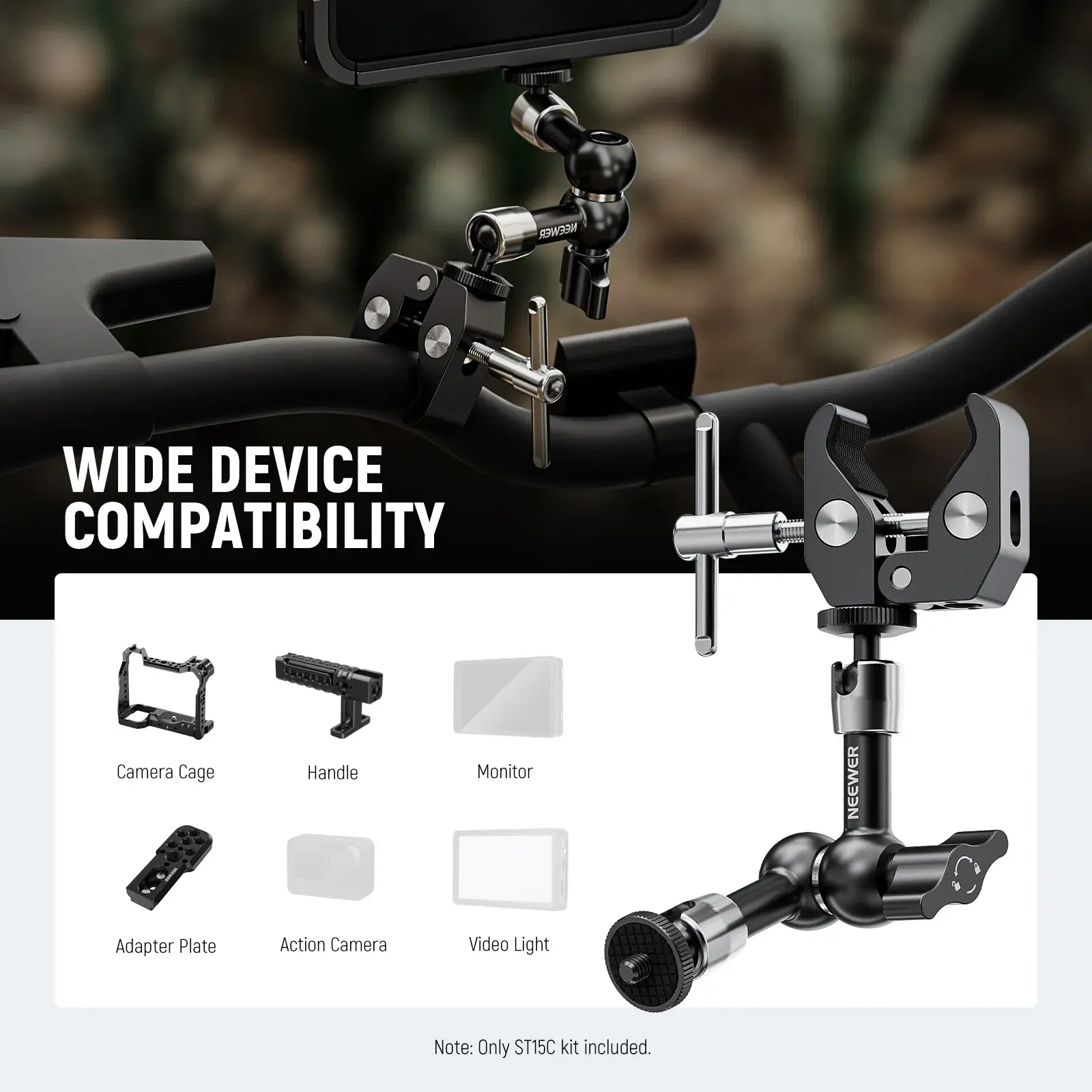 Neewer - NEEWER ST15C Profesyonel Ayarlanabilir Magic Arm (1)