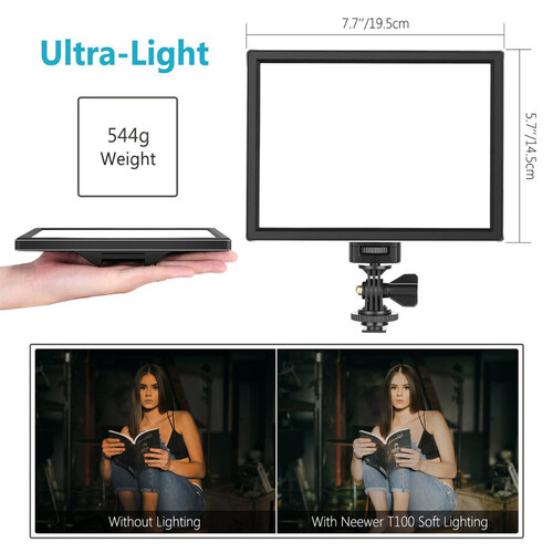 Neewer T100 Bi-color LED Kamera Üstü Işık Paneli (10093904)
