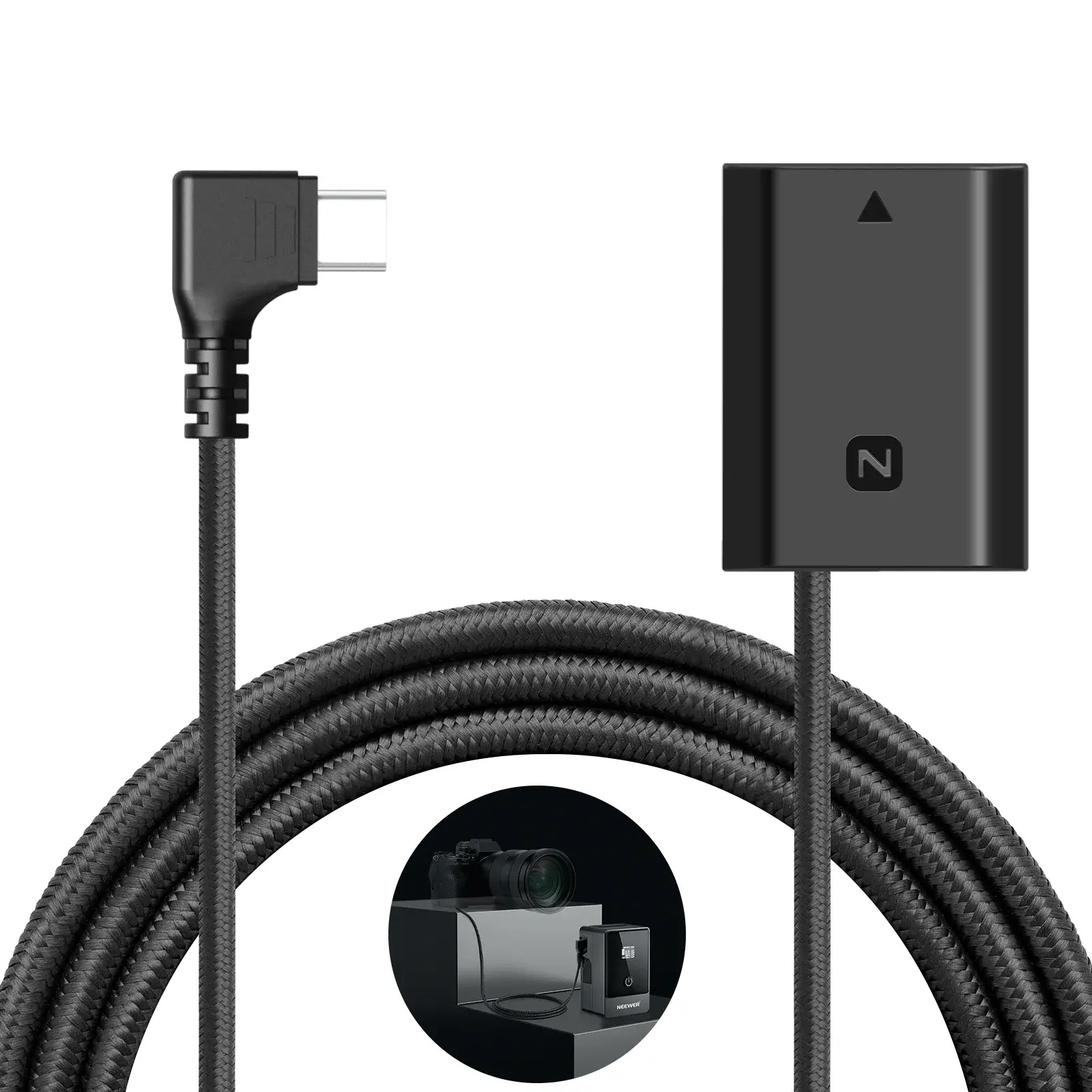 Neewer - Neewer TC-FZ100 Type-C - NP-FZ100 Dummy (Kukla) Batarya Adaptörü