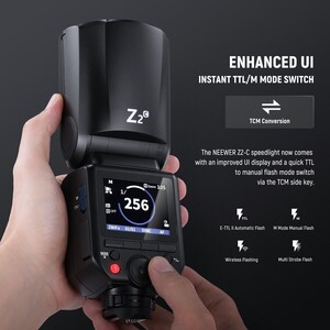 Neewer Z2PRO-F Fujifilm Uyumlu 76W Yuvarlak Kafa Akülü Tepe Flaşı - Thumbnail