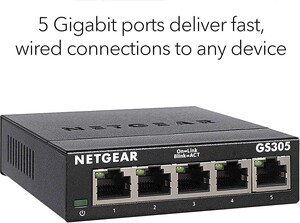 Netgear - NETGEAR GS305 5 Portlu Gigabit Ethernet Switch (1)