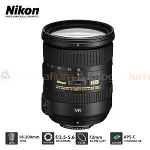 Nikon - Nikon AF-S DX NIKKOR 18-200mm f/3.5-5.6G ED VR II Lens