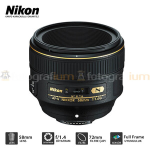 Nikon 58mm f/1.4G DSLR Lens - Thumbnail