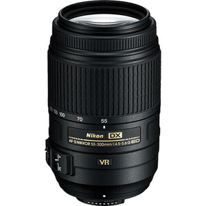 Nikon - Nikon AF-S 55-300mm f/4.5-5.6G ED VR Lens