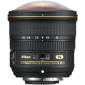 Nikon AF-S FISHEYE NIKKOR 8-15mm f/3.5-4.5E ED Lens - Thumbnail