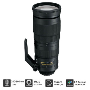 Nikon AF-S NIKKOR 200-500mm f/5.6E ED VR Lens - Thumbnail