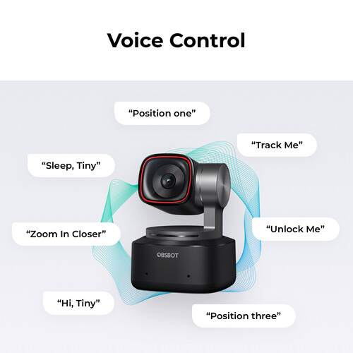 OBSBOT Tiny 2 PTZ 4K AI Webcam