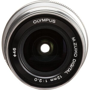 Olympus 12mm f/2.0 MFT Aynasız Lens Gümüş - Thumbnail