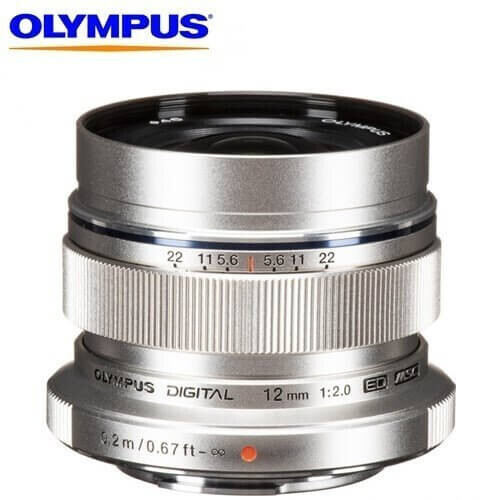 Olympus 12mm f/2.0 MFT Aynasız Lens Gümüş