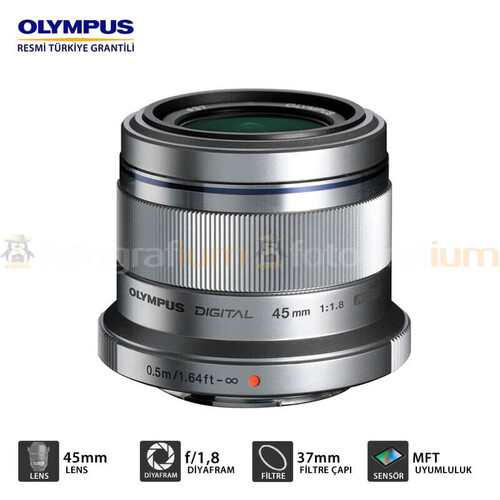 Olympus 45mm f/1.8 MSC Prime Lens Gümüş