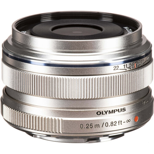 Olympus M.Zuiko Digital 17mm f/1.8 Lens Gümüş