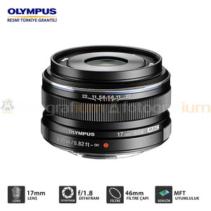 Olympus - Olympus M.Zuiko Digital 17mm f/1.8 Lens Siyah