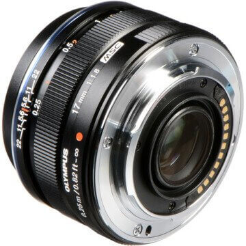 Olympus M.Zuiko Digital 17mm f/1.8 Lens Siyah