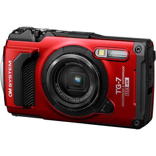 OM SYSTEM Tough TG-7 Dijital Fotoğraf Makinesi (Kırmızı)