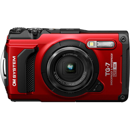 OM SYSTEM Tough TG-7 Dijital Fotoğraf Makinesi (Kırmızı)