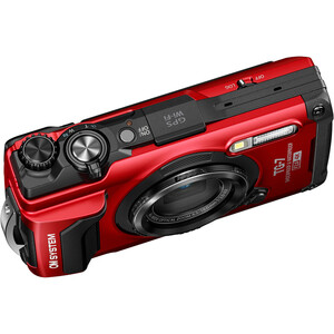 OM SYSTEM Tough TG-7 Dijital Fotoğraf Makinesi (Kırmızı) - Thumbnail