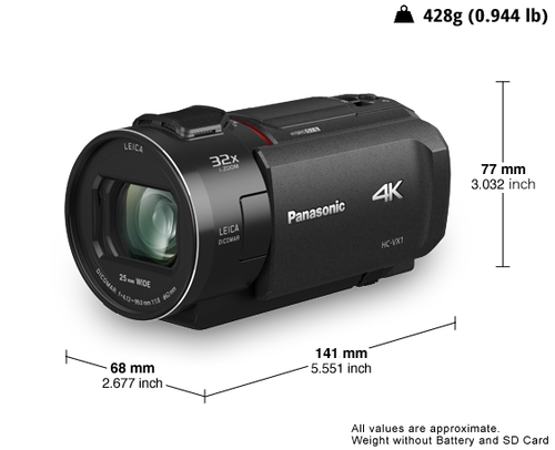 Panasonic HC-VX1EG-K 4K Ultra HD Video Kamera
