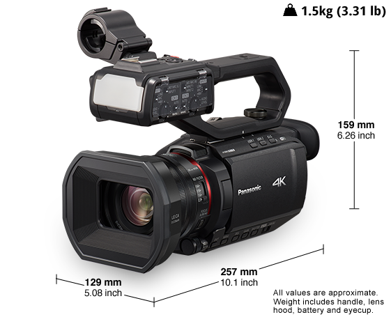 Panasonic HC-X2000 UHD 4K 3G-SDI/HDMI Pro 24X Zoom Profesyonel Video Kamera