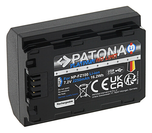 Patona 1360 PROTECT NP-FZ100 USB-C Batarya Sony Uyumlu