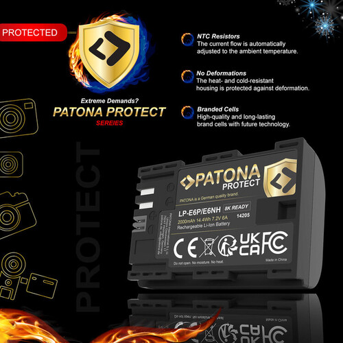 Patona 14205 Protect Canon LP-E6P Batarya