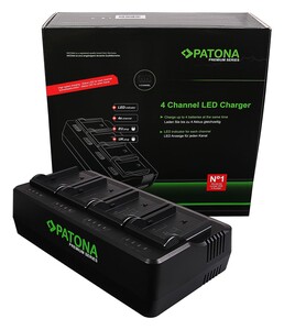 Patona - Patona 1688 / 1691 Premium 4’lü Şarj Cihazı Sony BP-U60 İçin