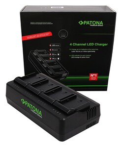 Patona 1688/1700 Premium 4’lü Şarj Cihazı Canon LP-E6 İçin - Thumbnail