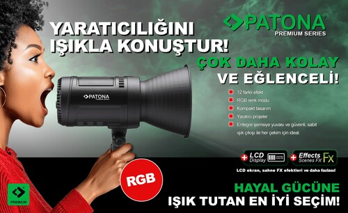 Patona 4275 Premium 80W RGB Fotoğraf/Video Işığı