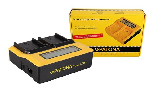 Patona 7583 Canon LP-E6 için LCD Ekranlı İkili Şarj Cihazı