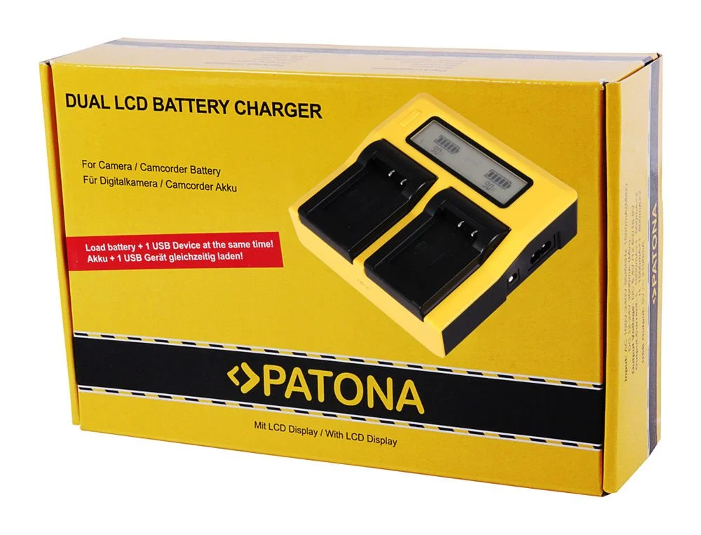 Patona 7645 İkili LCD Ekranlı USB Şarj Aleti Fujifilm NP-W126 İçin